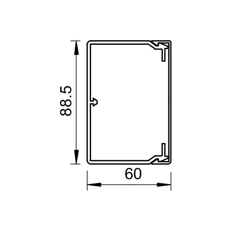 WDK60090RW KANAŁ KABLOWY INSTALACYJNY 90X60 PVC BIAŁY RAL9010 WDK