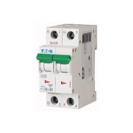 PL7-C6/2-DC WYŁĄCZNIK NADPRĄDOWY C 6A 2P 2M DC 10KA