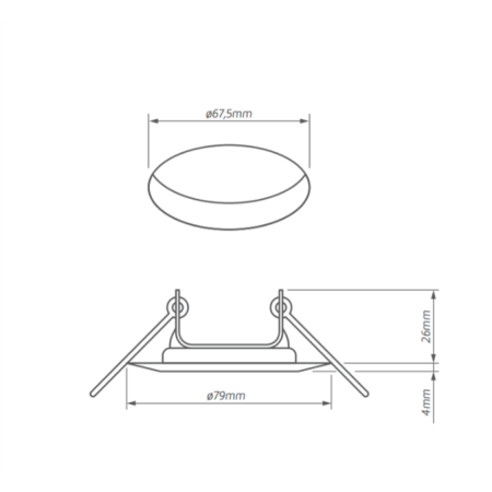 SIGMA-S C CHROM OPRAWA SUFITOWA PT OKRĄGŁA STAŁA GU5.3 IP20 ALUMINIUM