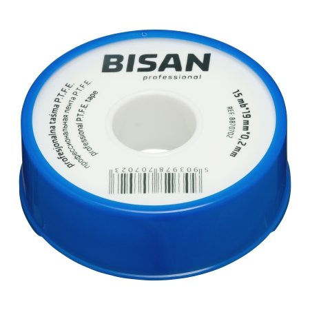 TAŚMA TEFLONOWA P.T.F.E. PROFESJONALNA 0.20MM 19MM 15M ROLKA NIEBIESKA
