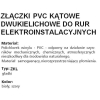 ZKL 47 ZŁĄCZKA SZTYWNA KĄTOWA 90ST DWUKIELICHOWA FI47 BIAŁY