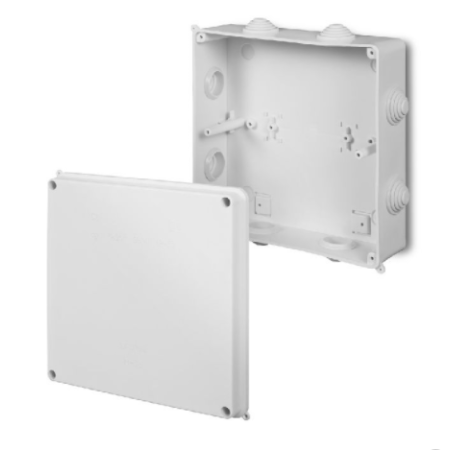 PK-8 PUSZKA INSTALACYJNA NT 196X196X78 IP55 8 DŁAWIKÓW BIAŁY EP-LUX