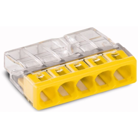 SZYBKOZŁĄCZKA 5X 2.5 PRZEZROCZYSTY/ ŻÓŁTY