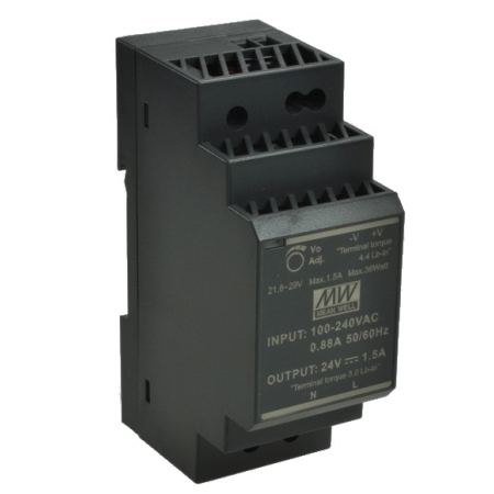 HDR ZASILACZ NA SZYNĘ DIN  30W 1.5A 85-264V AC -120-370V DC / 24V DC 2M