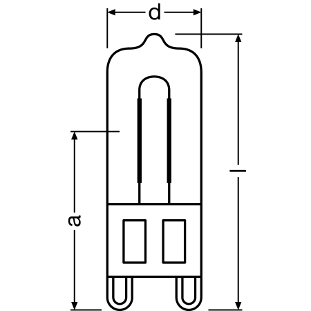 HALOPIN OVEN ŻARÓWKA HALOGENOWA 40W G9 230V PRZEZROCZYSTA DO PIEKARNIKÓW 300ST C WW 2700K 490LM