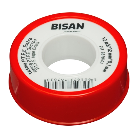 TAŚMA TEFLONOWA P.T.F.E. EXTRA WODA 0.10MM 12MM 12M ROLKA CZERWONA