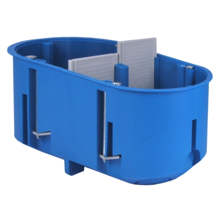 P 2X60D PUSZKA INSTALACYJNA PT 2X FI60 63MM GIPS GŁĘBOKA NIEBIESKI MULTIBOX 2