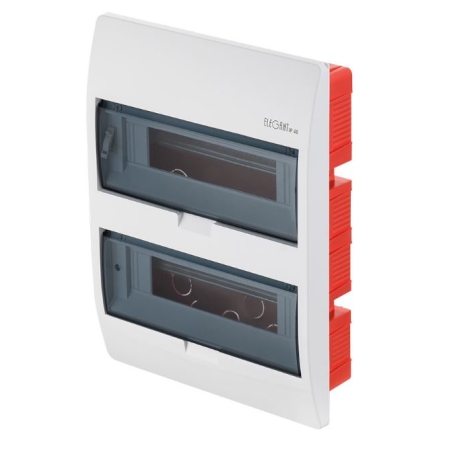 ELEGANT ROZDZIELNIA PLASTIKOWA PT 24M 2X 12M N+PE IP40 303X407X99 DRZWI DYMNE BIAŁY 0655-10