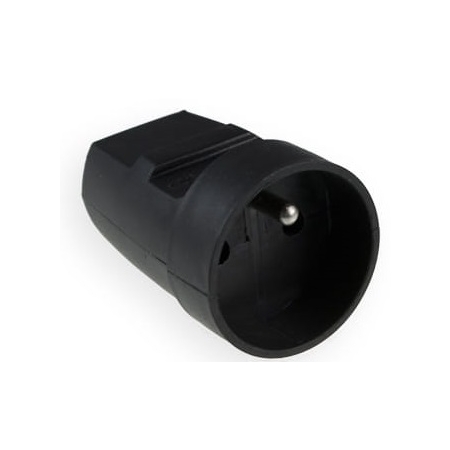 G-10-2 GNIAZDO PRZENOŚNE OKRĄGŁE 1X Z/U CZARNY