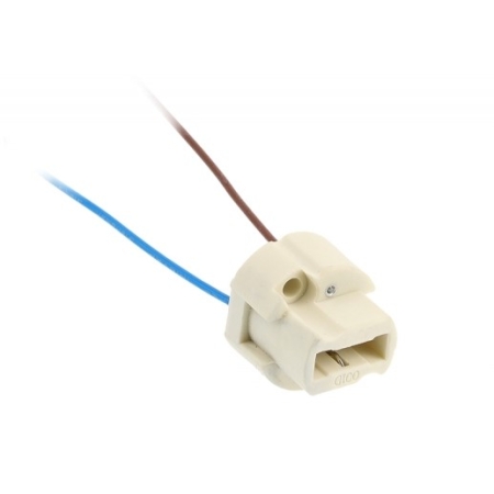 G9 OPRAWKA Z PRZEWODEM 12CM MAX 100W 220-240V AC 2X 0.5MM2 BIAŁY