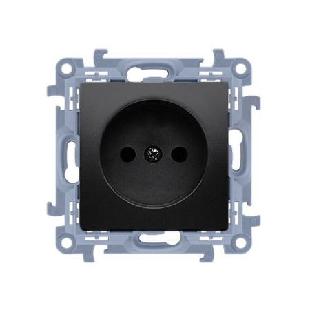 SIMON 10 MODUŁ CZARNY MAT GNIAZDO 1X B/U ZACISKI ŚRUBOWE 16A 250V