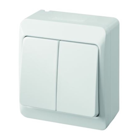 HERMES BIAŁY ŁĄCZNIK NT SERYJNY IP44 ZACISKI ŚRUBOWE 10AX 250V