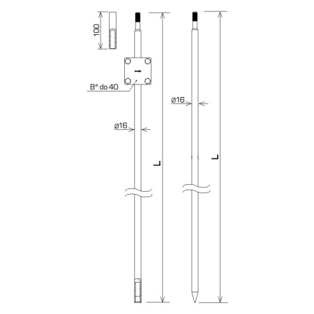 AN-53ZG/OG/ PRĘT UZIOMOWY SKŁADANY KOMPLET 2X FI16 1500MM+ ZŁĄCZE+ POBIJAK OCYNK OGNIOWY