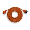 PK-1020 PRZEDŁUŻACZ OGRODOWY 1X B/U OKRĄGŁY WTYCZKA KĄTOWA 20M (H05VV-F 2X1.0) POMARAŃCZOWY