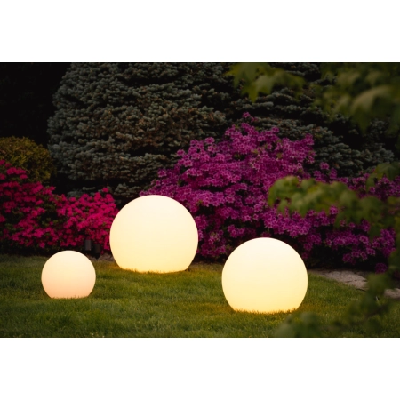 CUMULUS M BIAŁY OPRAWA PRZENOŚNA OGRODOWA KULA 1X E27/ 60W IP44 TWORZYWO PE