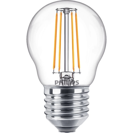 COREPRO ŻARÓWKA LED KULKA FILAMENT 4.3W/ 40W E27 230V PRZEZROCZYSTA SZKŁO 827 WW 2700K 270LM P45