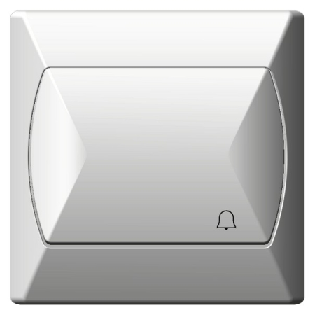 AKCENT BIAŁY PRZYCISK "DZWONEK" ZACISKI ŚRUBOWE 10AX 250V