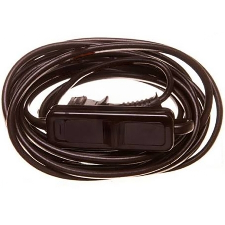 SP/W BRĄZOWY PRZEWÓD PRZYŁĄCZENIOWY 2.5M (H03VVH2 2X0.75) PŁASKI WTYCZKA PŁASKA+WSR ON-OFF