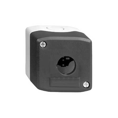 Schneider Electric Harmony XALD Pusta kaseta sterująca 1 otwór Ø22 ciemnoszara z jasnoszarą bazą, plastikowa, XALD01