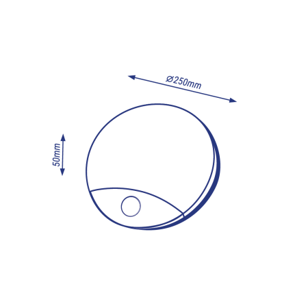WL-L15S BIAŁY OPRAWA PLAFON LED OKRĄGLY 15W NW 4000K 1300LM FI250 IP44 PF>0.6 IK08 CZUJNIK RUCHU PIR