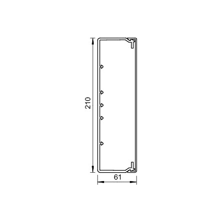 WDK60210RW KANAŁ KABLOWY INSTALACYJNY 210X60 PVC BIAŁY RAL9010 WDK