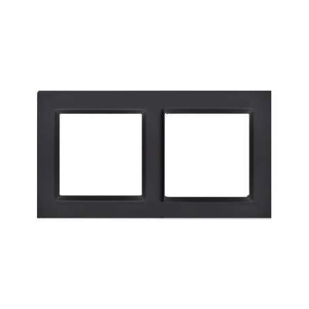 SIMON 10 CZARNY MAT RAMKA 2X