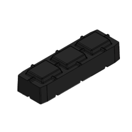 WSPORNIK GUMOWY 600X100X190 PODSTAWA RB60 NP-R POD KLIMATYZATOR/ POMPĘ CIEPŁA