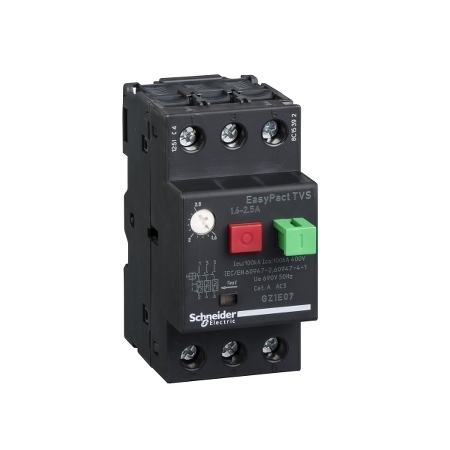 Schneider Electric Wyłącznik silnikowy GZ1E napęd przyciskowy I=1,6-2,5A zaciski skrzynkowe, GZ1E07