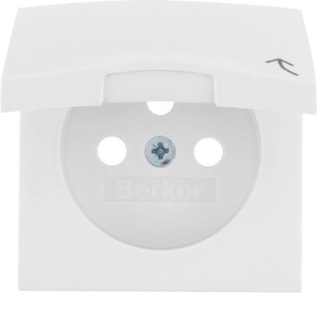 B.KWADRAT MODUŁ BIAŁY PŁYTKA DO GNIAZD 1X Z/U Z KLAPKĄ ONE PLATFORM