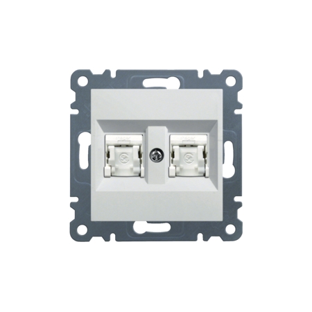 LUMINA SOUL/ INTENSE/ PASSION MODUŁ BIAŁY GNIAZDO KOMPUTEROWE 2X UAE 8 KAT. 5E UTP PŁASKIE