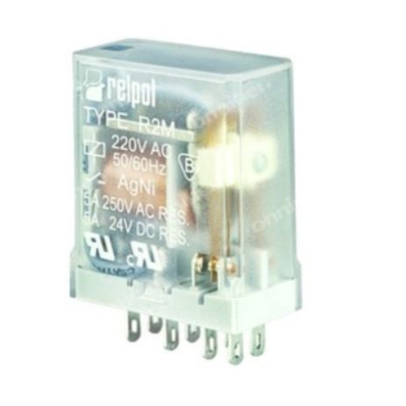 R2M-2012-23-1012 PRZEKAŹNIK PRZEMYSŁOWY 5A 2P 12V DC WTYKOWY