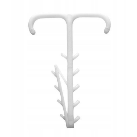 UWT 12/5/100 UCHWYT KABLOWY WBIJANY PŁASKI PODWÓJNY BIAŁY 2X (YDYP 3X1.5, 3X2.5)