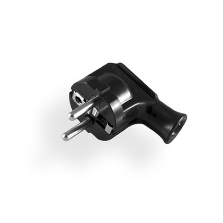 WT-35-2 WTYCZKA KĄTOWA OKRĄGŁA UNISCHUKO 1X Z/U 16A CZARNY