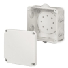 PK-2 PUSZKA INSTALACYJNA NT 108X108X58 IP55 6 DŁAWIKÓW Z WKŁADEM 5X4 BIAŁY EP-LUX