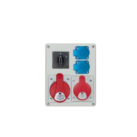 R-BOX 240 ROZDZIELNIA BUDOWLANA 2X 230V 1X 16A/5P 1X 32A/5P WYŁ. 0/1 IP44