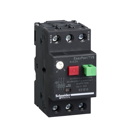 Schneider Electric Wyłącznik silnikowy GZ1E napęd przyciskowy I=4-6,3A zaciski skrzynkowe, GZ1E10
