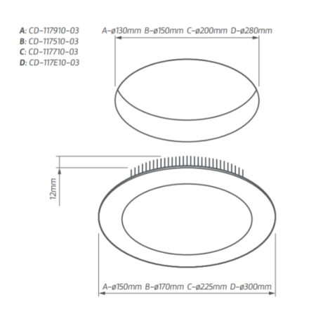FLAX BIAŁY OPRAWA DOWNLIGHT PT LED OKRĄGŁA  9W 830 WW 3000K 590LM IP20 120ST AL