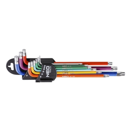 KLUCZE TORX T10-50 KPL 9 SZT KOLOROWE NEO