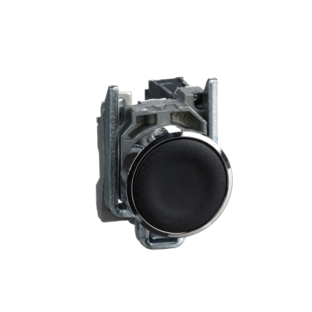 Schneider Electric Harmony XB4 Przycisk płaski czarny, metalowy, XB4BA21