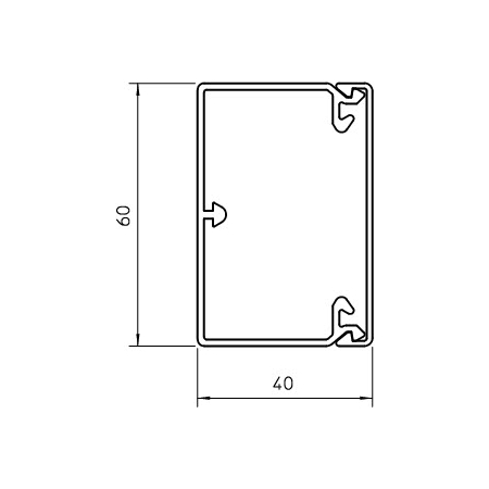 WDK40060RW KANAŁ KABLOWY INSTALACYJNY 60X40 PVC BIAŁY RAL9010 WDK