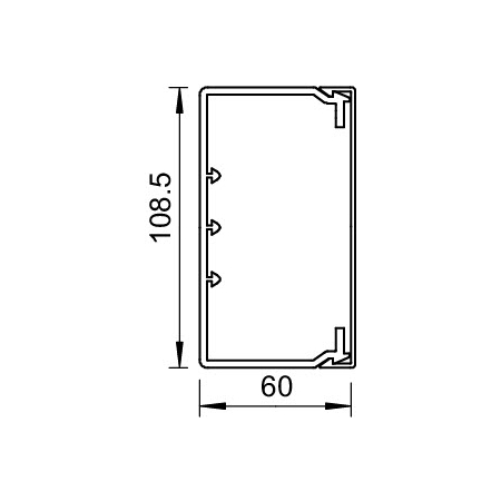 WDK60110RW KANAŁ KABLOWY INSTALACYJNY 110X60 PVC BIAŁY RAL9010 WDK