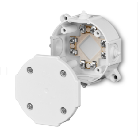 P5 PUSZKA INSTALACYJNA NT FI80X38 IP41 4 DŁAWIKI Z WKŁADEM 4X2.5 BIAŁY