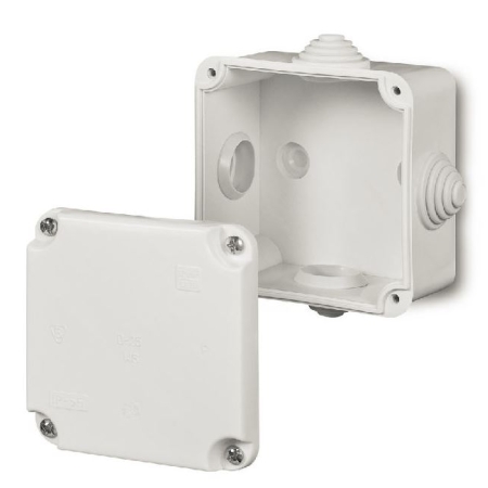 PK-0 PUSZKA INSTALACYJNA NT 92X92X50 IP55 4 DŁAWIKI BIAŁY EP-LUX