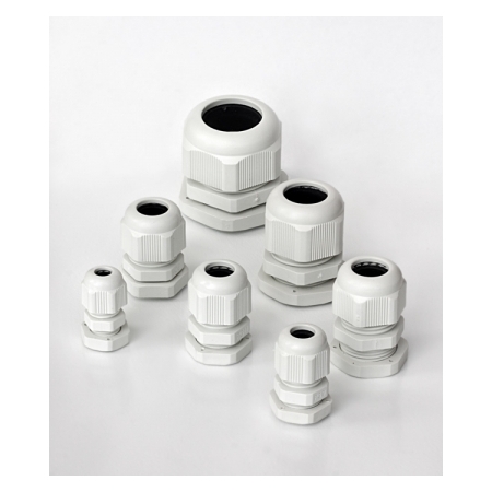 PG-11 DŁAWIK KABLOWY IP68 3.5-10.0MM + NAKRĘTKA POLIAMID PA66 SZARY