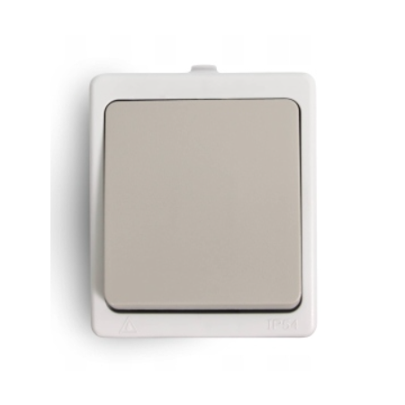 AQUALUX SZARY ŁĄCZNIK NT 1X 1-BIEGUNOWY IP54 ZACISKI ŚRUBOWE 10A 250V