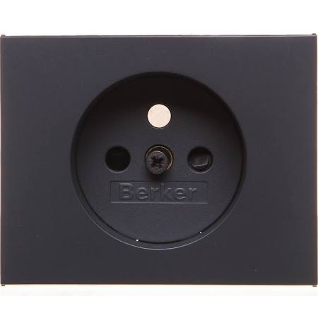 K.1 MODUŁ ANTRACYT MAT LAKIEROWANY PŁYTKA DO GNIAZD 1X Z/U Z PRZESŁONAMI