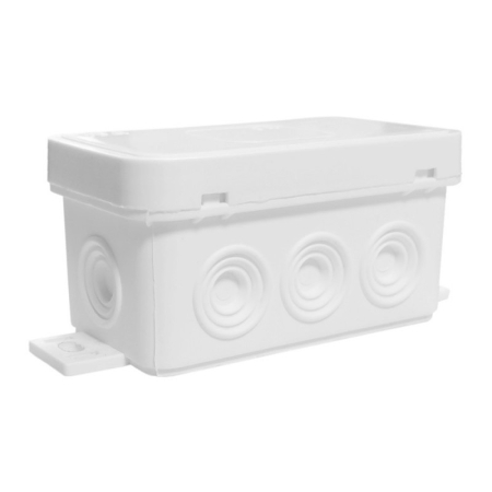 V8 PUSZKA INSTALACYJNA NT 80X45X41 IP54 IK07 PUSTA 8-WLOTOWA Z OSŁABIENIAMI KLIK BIAŁY