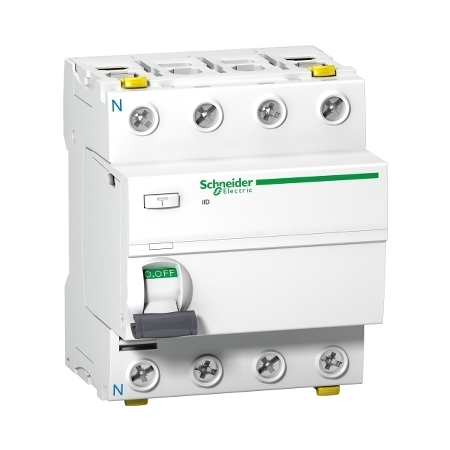 Schneider Electric Wyłącznik różnicowoprądowy Acti9  iID-40-4-30-A 40A 4-biegunowy 30mA typ A, A9Z21440