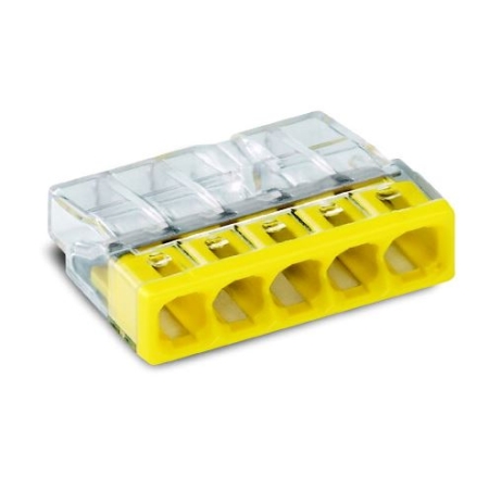 SZYBKOZŁĄCZKA 5X 2.5 PRZEZROCZYSTY/ ŻÓŁTY