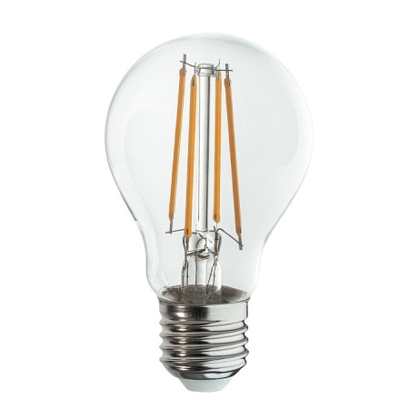 ŻARÓWKA LED KULKA FILAMENT 7W E27 230V PRZEZROCZYSTA SZKŁO 830 WW 3000K 800LM 360ST A60